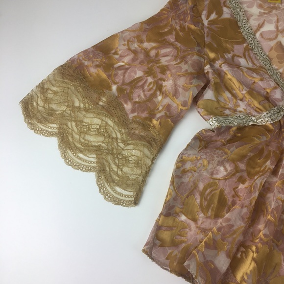 Anthro Catherine Malandrino burnout lace empire top S XS - Picture 4 of 9